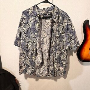 Polo by Ralph Lauren Men's Blue and White Shirt